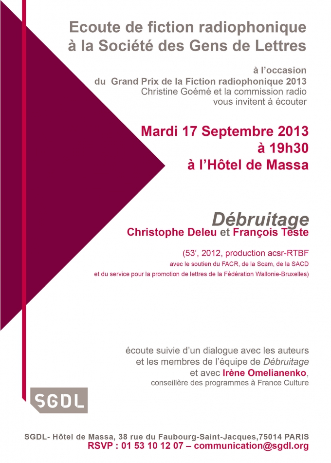 taxas radio and the big beat,the doors,fiction radiophonique,cristina campodonico,débruitage,christophe deleu,françois teste,société des gens de lettres,sgdl,christine goéme,irène omelianenko,france culture