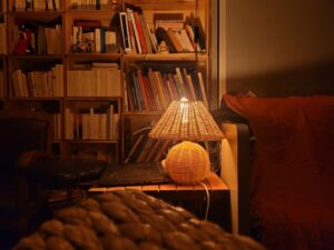 La lampe ; les bottes.