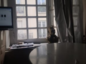 Un singe à la fenêtre