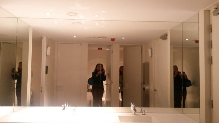 Chorégraphie aux toilettes de la Philharmonie de Paris