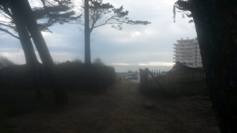 Les voitures le béton la plage