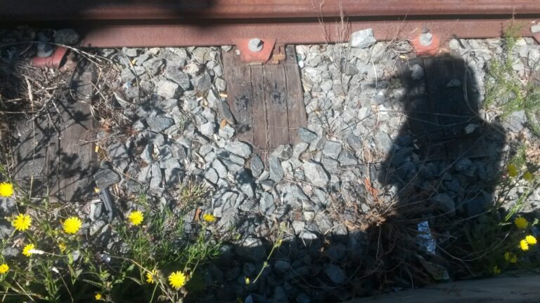 Reflet dans un rail d&rsquo;or