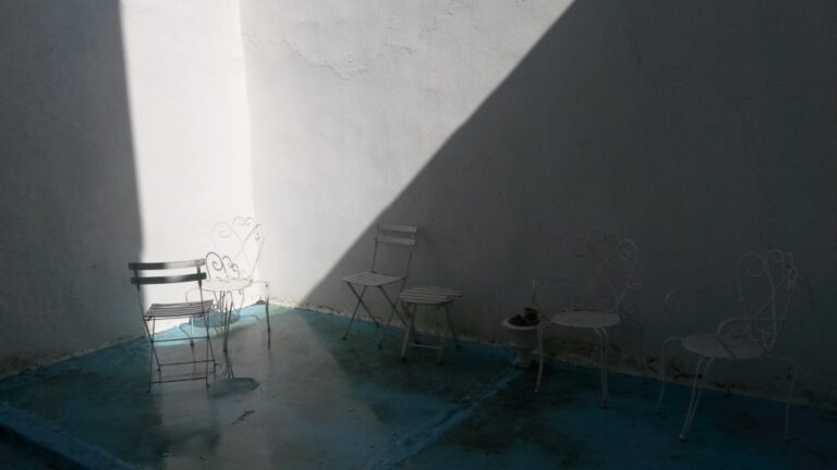 Le patio après la pluie